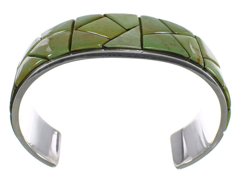 Southwestern Silver Turquoise Well-Built Cuff Bracelet CX49895